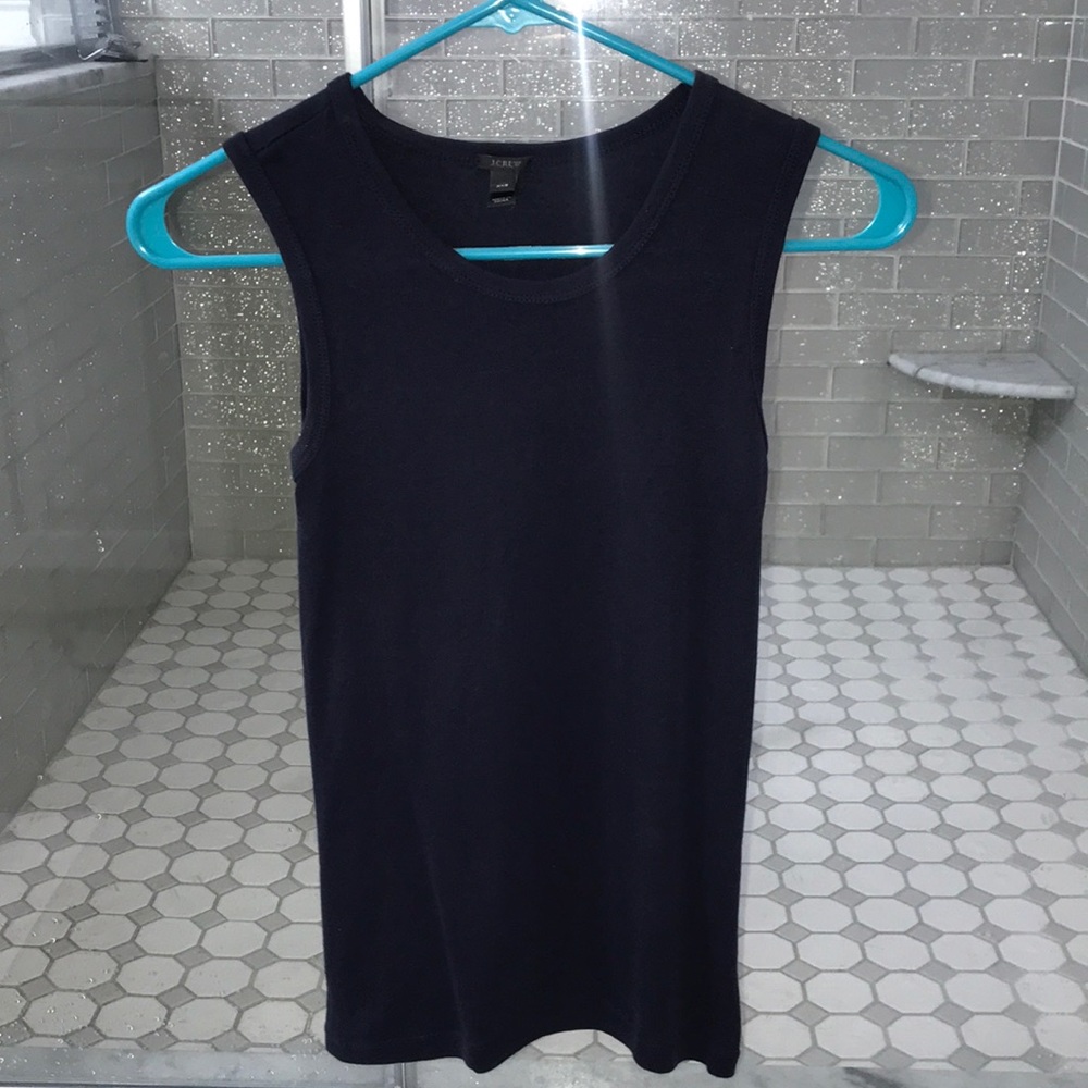 Everyday Versatile J.Crew Navy Blue Tank Top